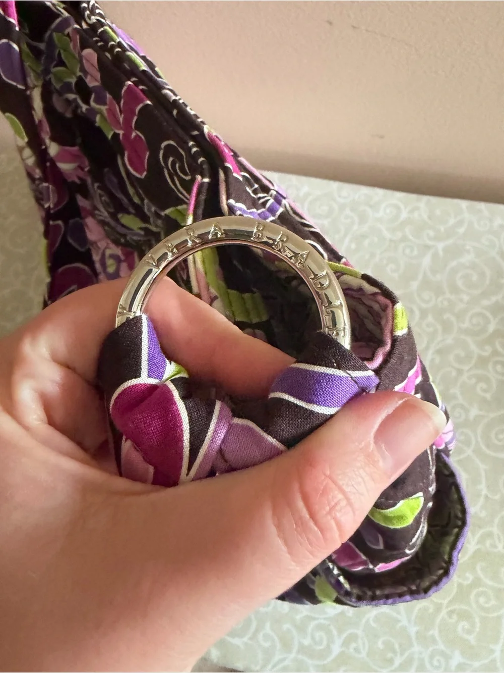 Vera Bradley Floral Shoulder Bag in Purple punch